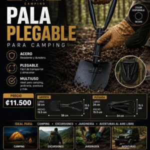 Pala plegable de acero