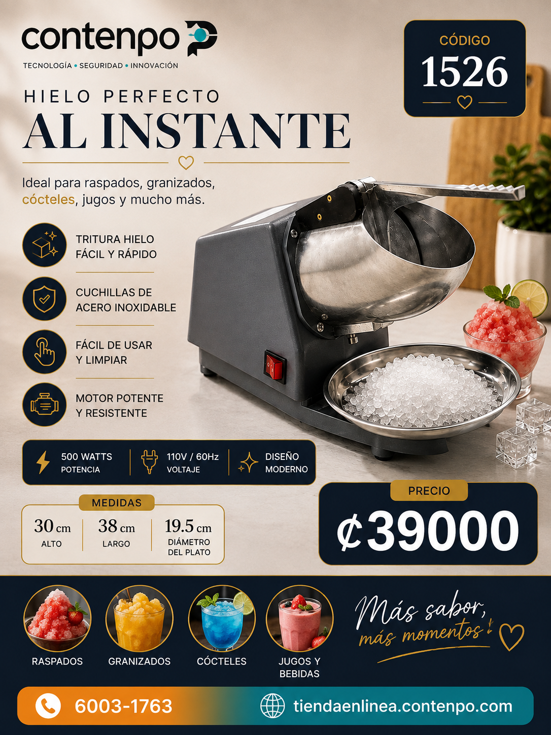 MÁQUINA PARA TRITURAR HIELO