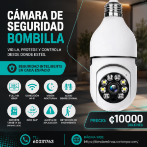 CAMARA DE SEGURIDAD ESTILO BOMBILLA