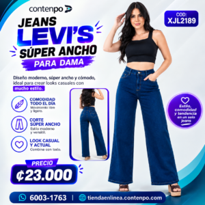 EANS LEVI’S SÚPER ANCHO PARA DAMA