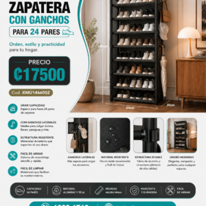 ZAPATERA CON GANCHOS PARA 24 PARES