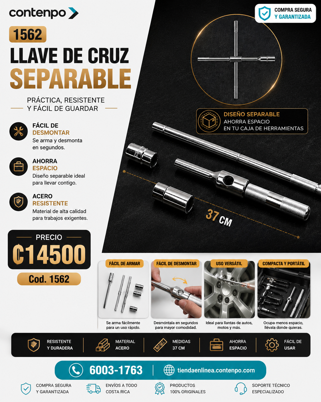 LLAVE DE CRUZ SEPARABLE