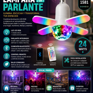 LÁMPARA PARLANTE 2 EN 1