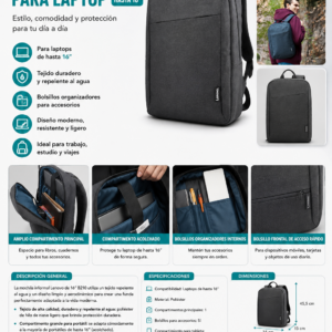 mochila informal para portátil Lenovo de 16" B210